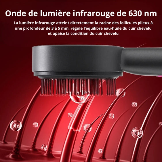 Brosse à cheveux massante multifonctions